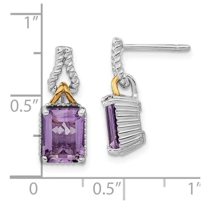 Earrings Goldia Sterling Silver u0026 Flash Goldplated Accent Pink Quartz Dangle Earrings