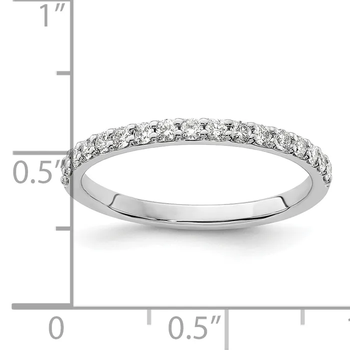 Goldia Rings 14k White Gold 13 Ct Lab Grown Diamond VSSI G Band Ring