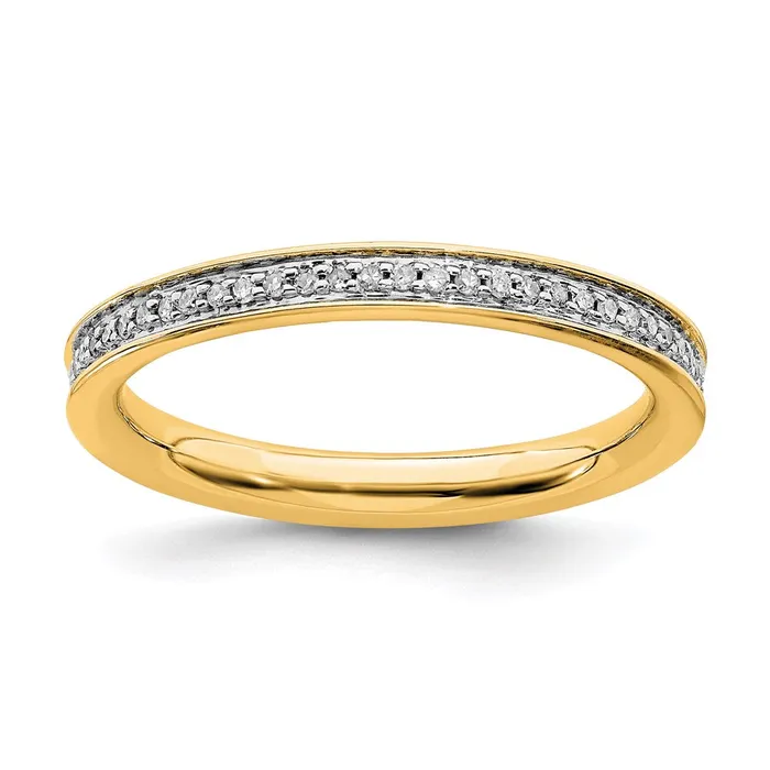 Goldia Rings Sterling Silver Stackable Expressions u0026 Diamonds Goldplated Ring Goldia Rings Sterling Silver Stackable Expressions u0026 Diamonds Goldplated Ring