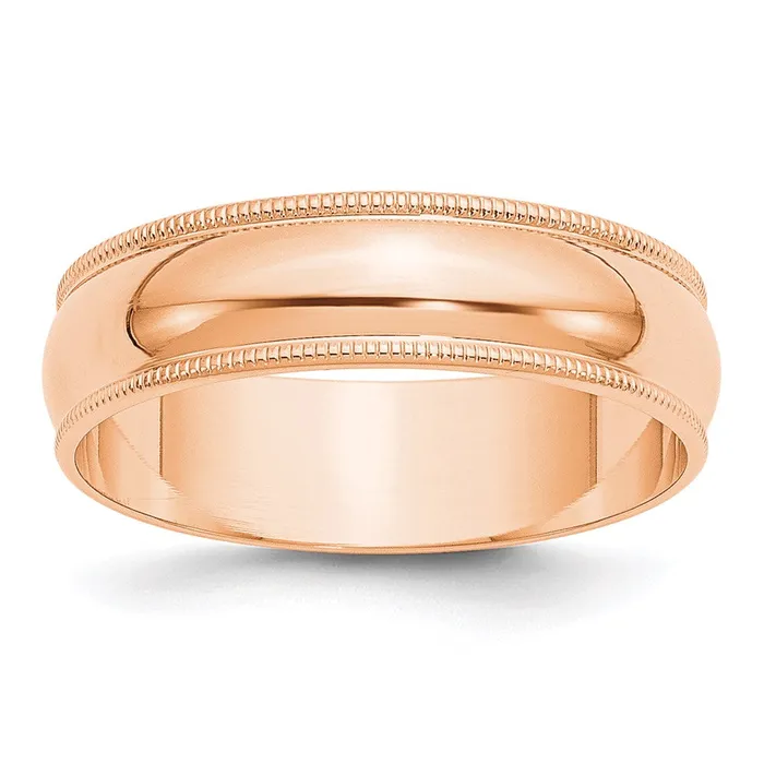 Goldia Solid 18K Yellow Gold Rose Gold 6mm Light Weight Milgrain Half Round MensWomens Wedding Band Ring Size 13 Rings Goldia Solid 18K Yellow Gold Rose Gold 6mm Light Weight Milgrain Half Round MensWomens Wedding Band Ring Size 13 Rings
