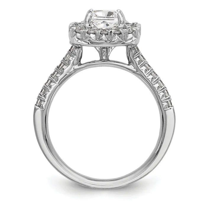 Rings Goldia 14k White Gold 12 Ct Lab Grown Diamond VSSI G 1 Ct Center Ascher Halo Engagement Ring