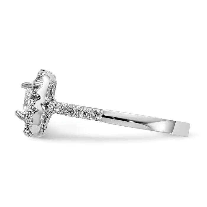 Rings Goldia 14k White Gold 12 Ct Lab Grown Diamond VSSI G 1 Ct Center Ascher Halo Engagement Ring