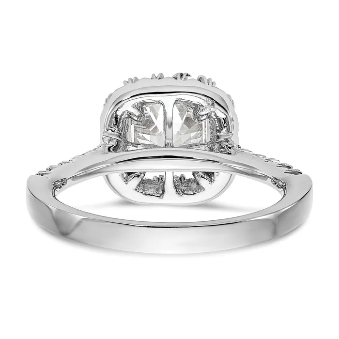 Rings Goldia 14k White Gold 12 Ct Lab Grown Diamond VSSI G 1 Ct Center Ascher Halo Engagement Ring