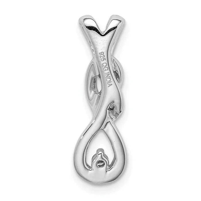 Sterling Silver Rhodium Diamond Pendant Goldia Necklaces