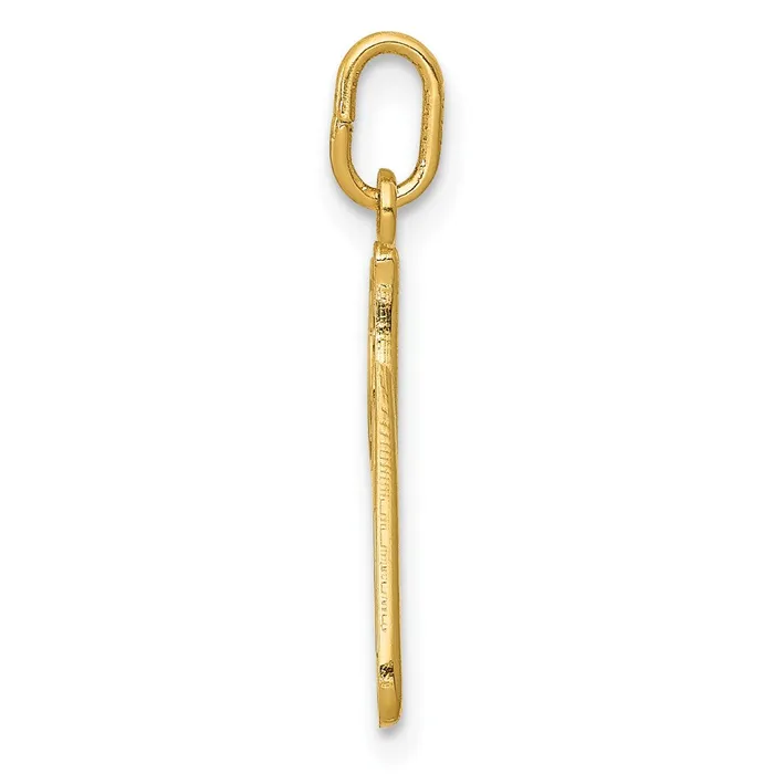 Charm Necklaces 10k Yellow Gold Letter p Initial Charm TreasureFineJewelers