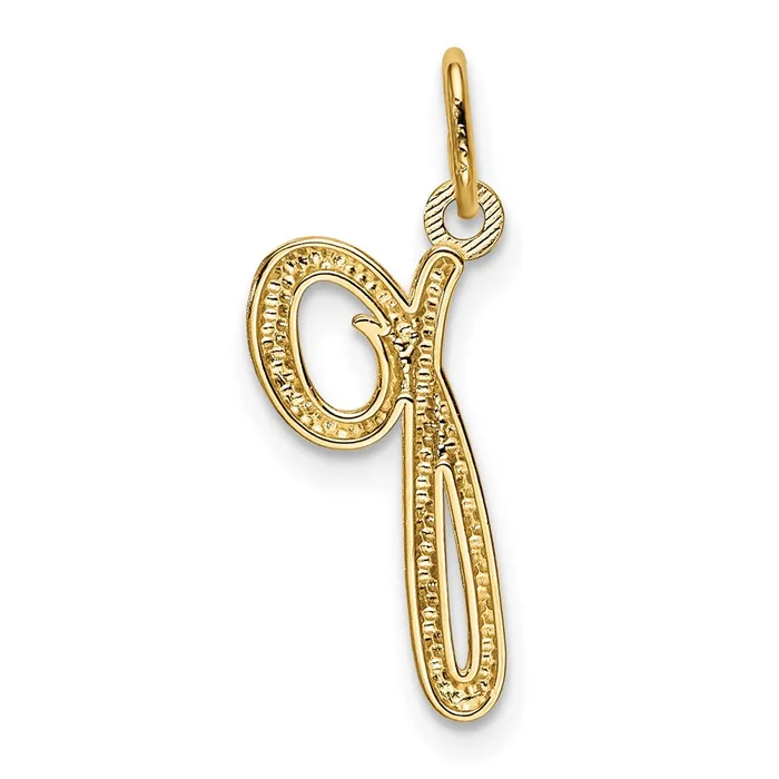 Charm Necklaces 10k Yellow Gold Letter p Initial Charm TreasureFineJewelers