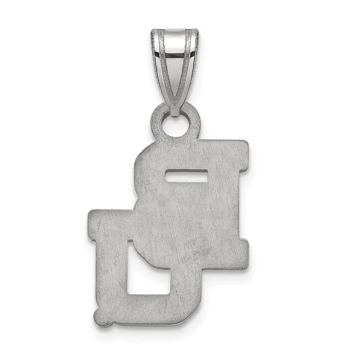 Necklaces TreasureFineJewelers Sterling Silver Rhodiumplated Baylor University Bears Small Pendant