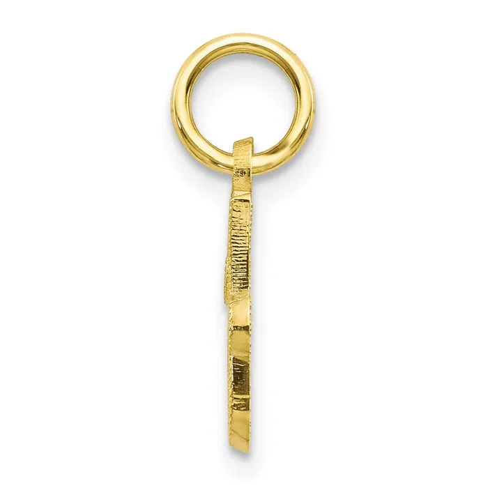 TreasureFineJewelers Charm Necklaces 10k Yellow Gold Initial J Charm