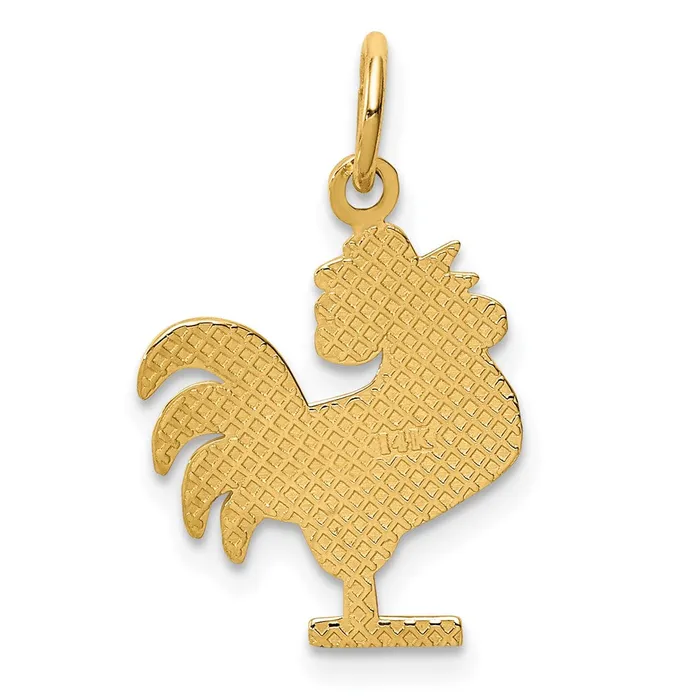 TreasureFineJewelers Charm Necklaces 14k Rooster Charm