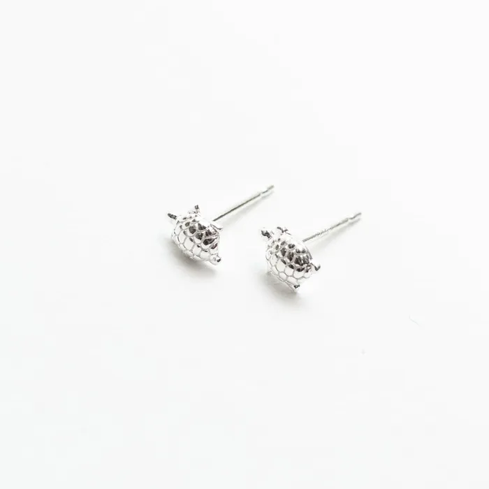 Tiny Silver Turtle Studs Silver Lotus Rings
