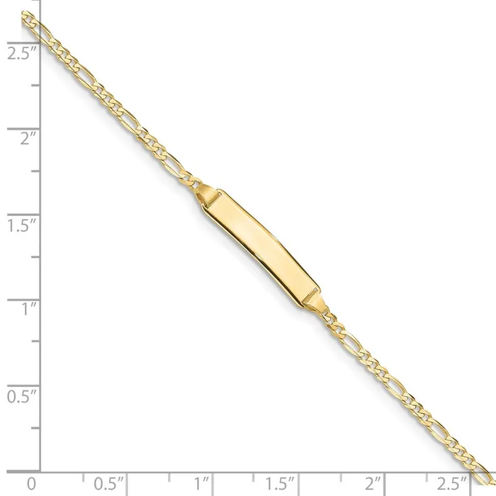 10k Figaro Link ID BraceletWBC10FIG060ID55 WB Choice Jewelry Bracelets 10k Figaro Link ID BraceletWBC10FIG060ID55 WB Choice Jewelry Bracelets