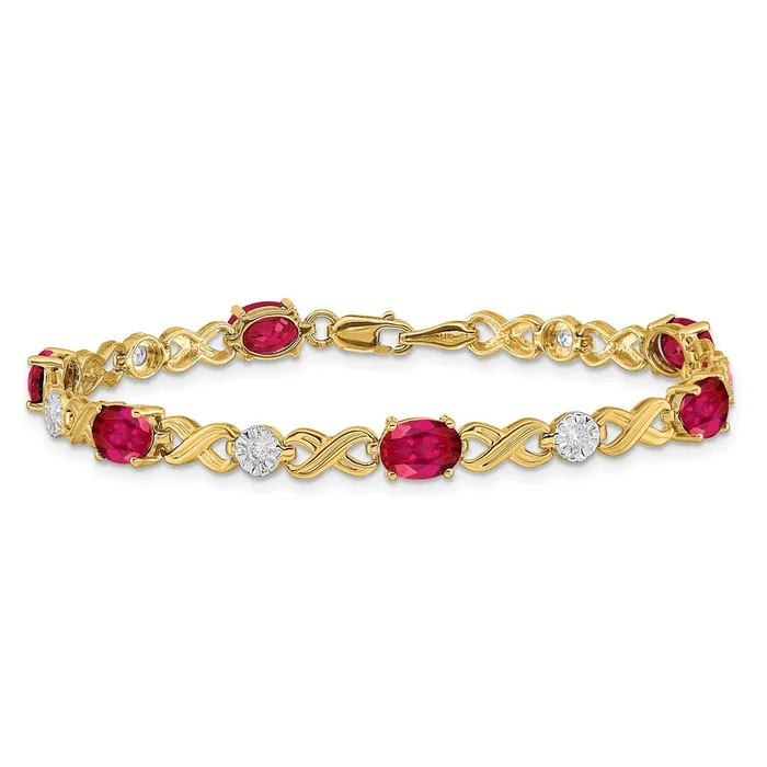 14k Diamond and Ruby Infinity BraceletWBCBM4490RU020YA WB Choice Jewelry Bracelets