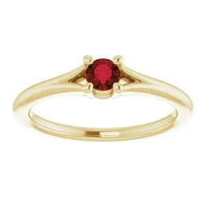 14K Yellow Mozambique Garnet Youth Solitaire Ring71984613PSTWBC WB Choice Jewelry Rings