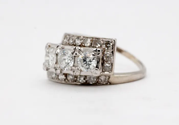 Rings FULLERS PURCHASE FROM PUBLIC Estate 14KW 150 Cttw Diamond Ring