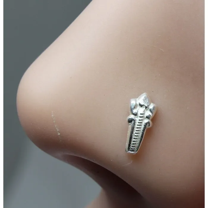 Rings Karizma Jewels Sterling Silver nose stud Body Piercing Jewelry Indian Nose ring nase Push Pin