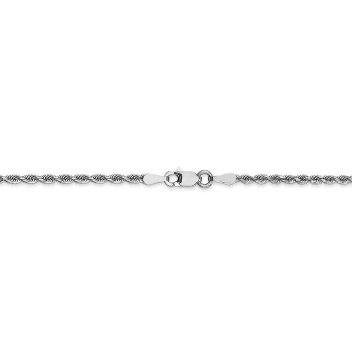 WB Choice Jewelry Necklaces 10k White Gold 2mm DC Quadruple Rope ChainWBC10WQT01616 WB Choice Jewelry Necklaces 10k White Gold 2mm DC Quadruple Rope ChainWBC10WQT01616