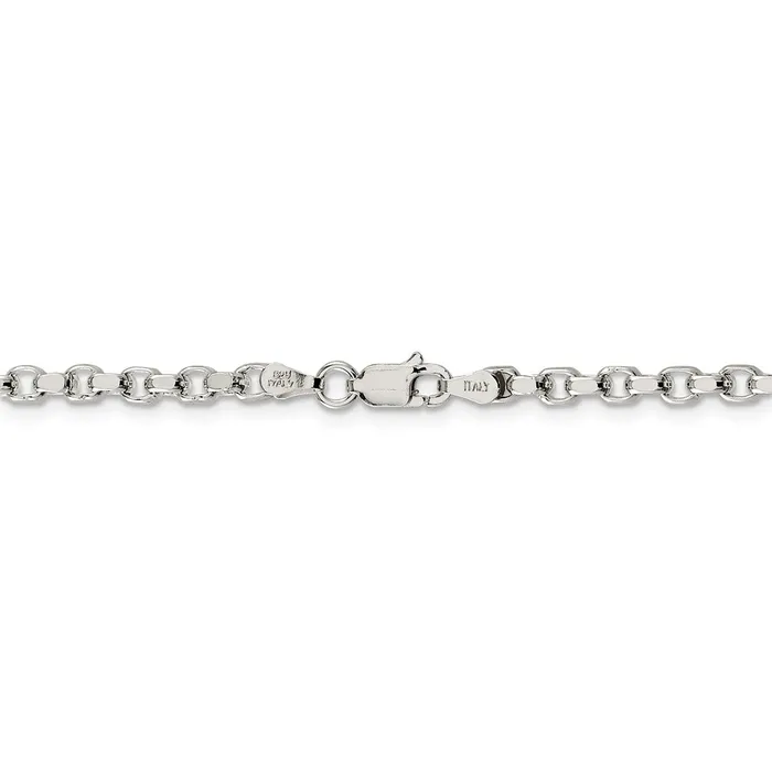 WB Choice Jewelry Rings Sterling Silver 35mm Diamondcut Rolo ChainWBCQFC5124