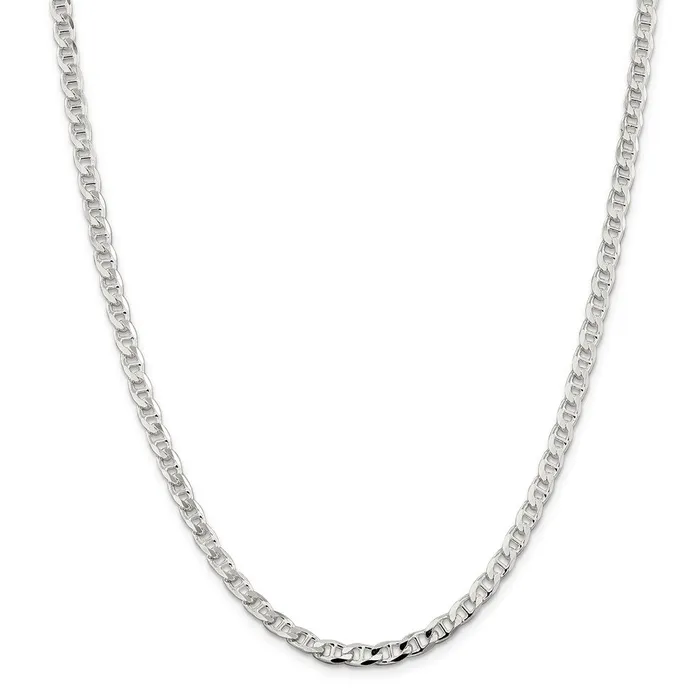 WB Choice Jewelry Sterling Silver 465mm Flat Cuban Anchor ChainWBCQFAN12020 Rings