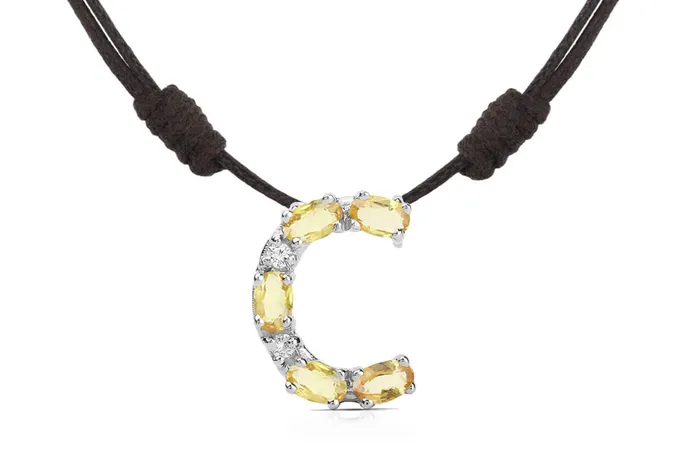 Albert Hern Necklaces Pendant Letter C Initial 18kt Gold