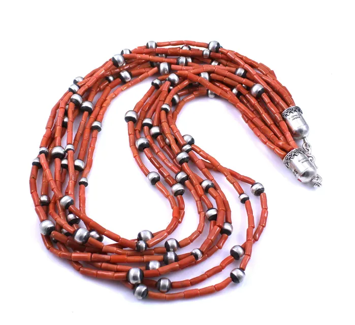 Don Lucas Necklaces 8 Strand Coral Necklace