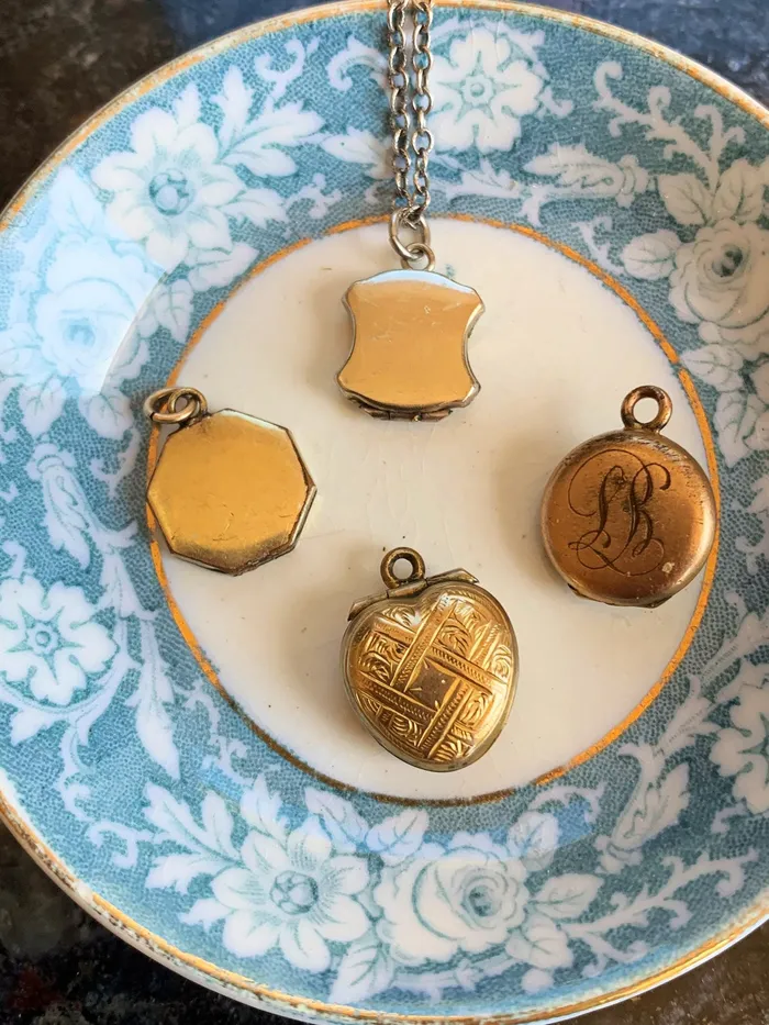 Love Vintage Paris Earrings Tiny Lockets Gold Filled Your Choice Vintage