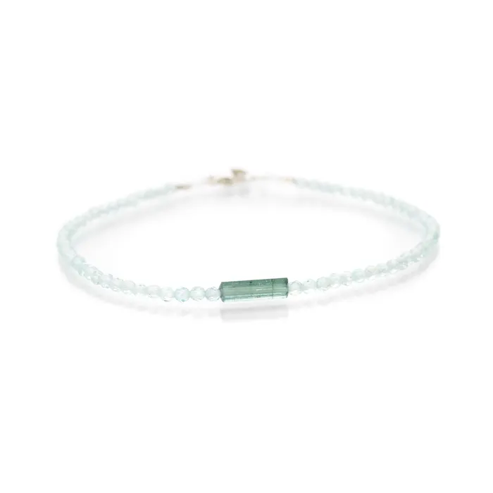 Bracelets Blue Topaz and Green Tourmaline Bracelet Margaret Solow