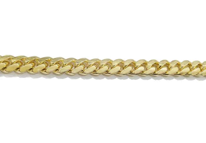 Gold and Diamond 14kt Solid Yellow Gold Miami Cuban Bracelet Real 14k 13mm 95 inches Box Lock Bracelets