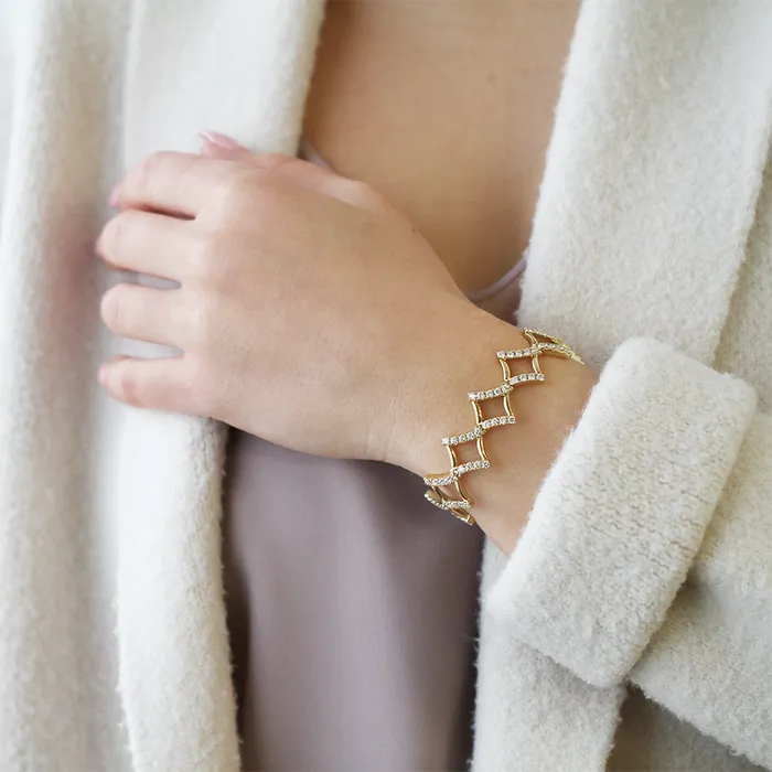 Independent Jewellers Bracelets 10kt Yellow Gold 500cttw Pave Diamond Bracelet Independent Jewellers Bracelets 10kt Yellow Gold 500cttw Pave Diamond Bracelet