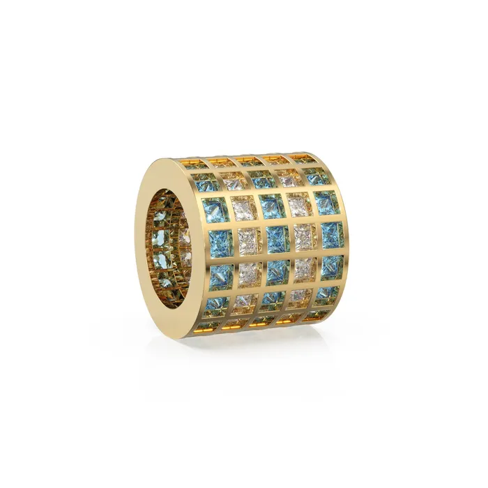 Jalvi Co Charm Necklaces 14k Yellow Gold Diamond Aquamarine Charm Aquamarine Wheel Charm Round Charm Holder Eternity Round Blue Band Connector March Birthstone Jalvi Co Charm Necklaces 14k Yellow Gold Diamond Aquamarine Charm Aquamarine Wheel Charm Round Charm Holder Eternity Round Blue Band Connector March Birthstone