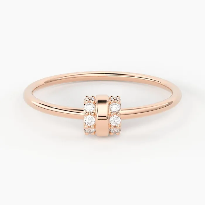 Rings 14k Gold Diamond Wedding Band Yellow Gold Micro Pave Diamond Wedding Band Thin Diamond Wedding Ring Diamond Band Jalvi Co