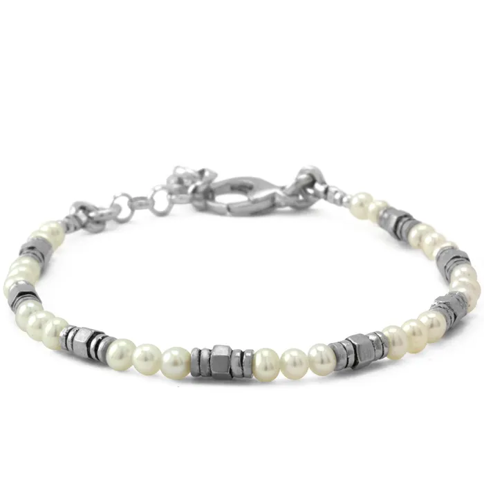 35mm Pearl Sterling Silver Bracelet Elisa Ilana Bracelets
