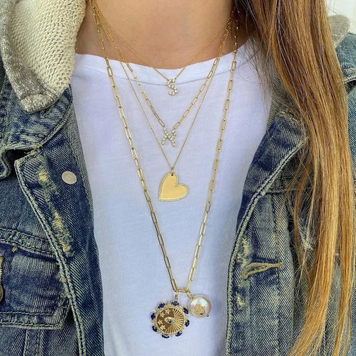 Alev Collection Charm Necklaces Hamsa on Pearl Charm