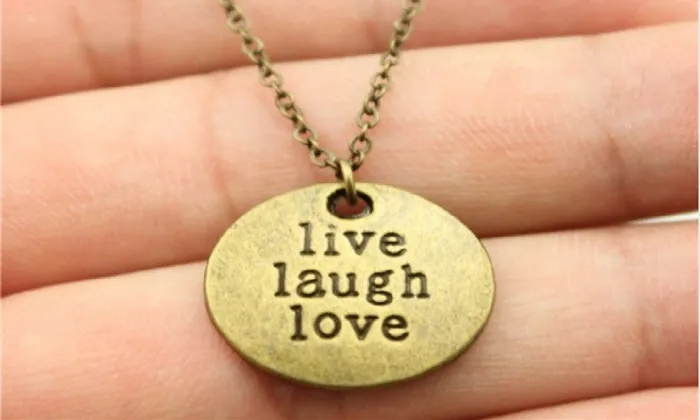 Antique Bronze Color Live Laugh LoveLive Your Dream Pendant Necklace sparklingselections Necklaces Antique Bronze Color Live Laugh LoveLive Your Dream Pendant Necklace sparklingselections Necklaces