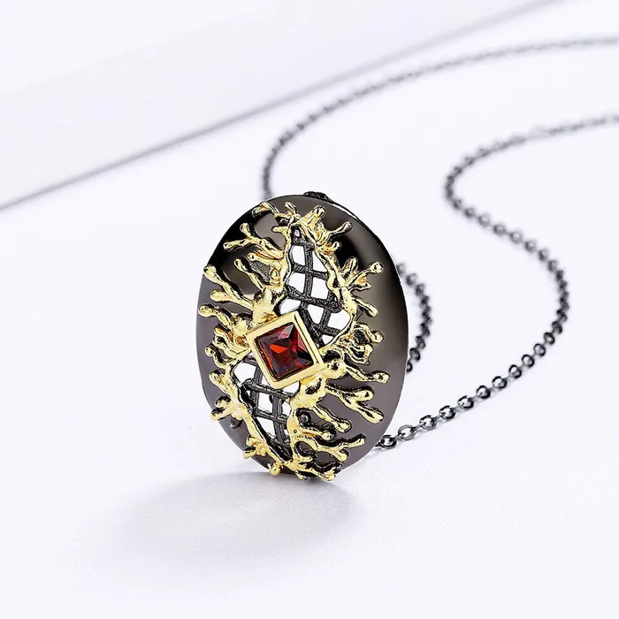 Necklaces Ashley Jewels Hollow Leaf Diamond Pendant Necklace