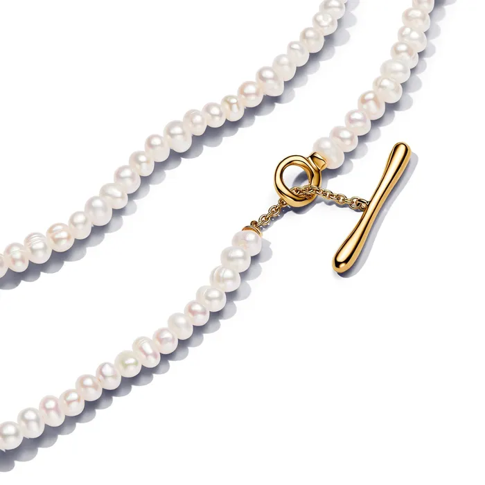 Necklaces Pandora Pandora Treated Freshwater Cultured Pearls Tbar Collier Necklace