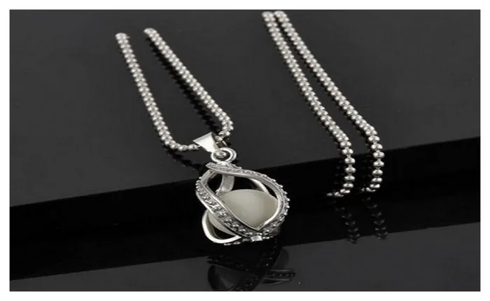 Necklaces sparklingselections The Little Mermaids Teardrop Glow in Dark Pendant Necklace Engagement Wedding Women Jewelry