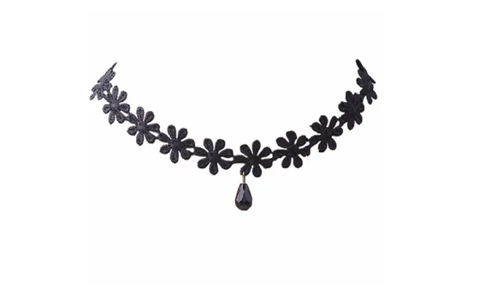 Necklaces Vintage Gothic Crochet Lace Flower Tear Charm Choker Collar Necklace sparklingselections Necklaces Vintage Gothic Crochet Lace Flower Tear Charm Choker Collar Necklace sparklingselections