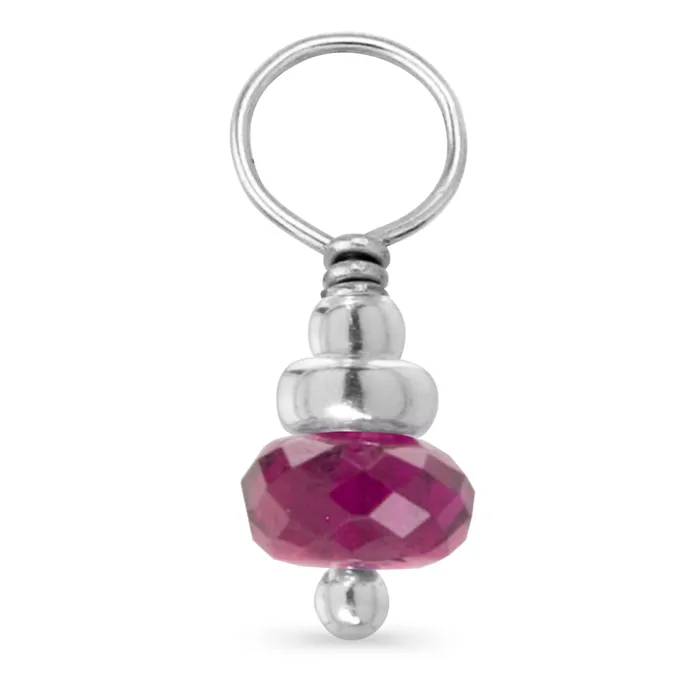 Rings Elisa Ilana Genuine Birthstone Sterling Silver Dangle Charm