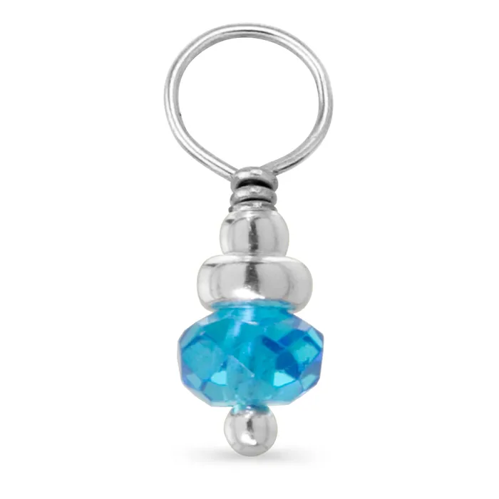 Rings Elisa Ilana Genuine Birthstone Sterling Silver Dangle Charm