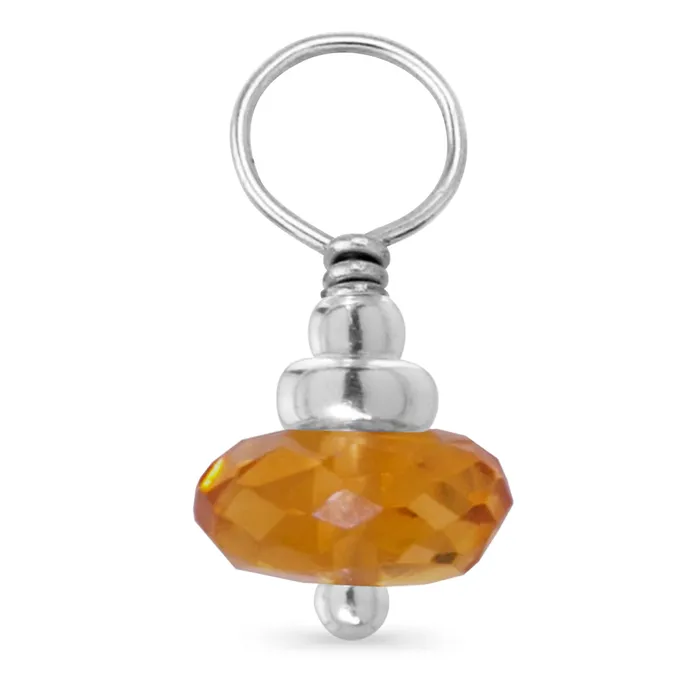 Rings Elisa Ilana Genuine Birthstone Sterling Silver Dangle Charm