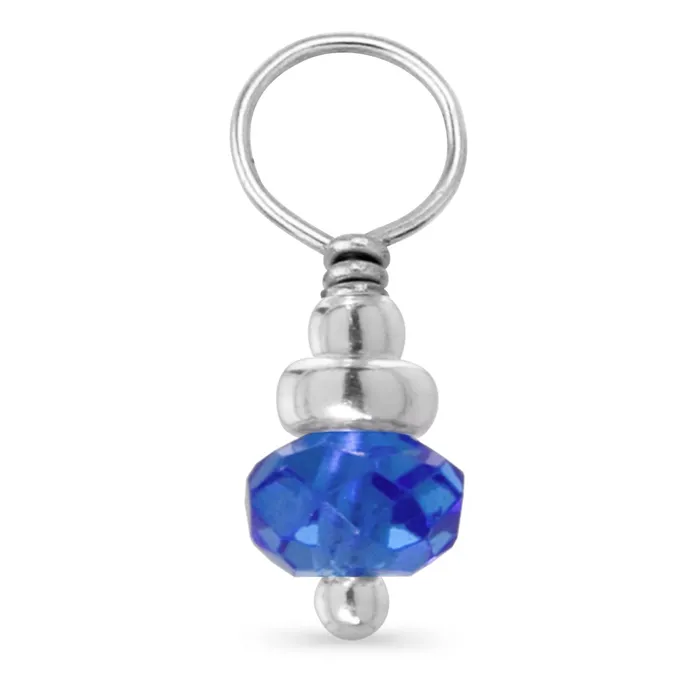 Rings Elisa Ilana Genuine Birthstone Sterling Silver Dangle Charm