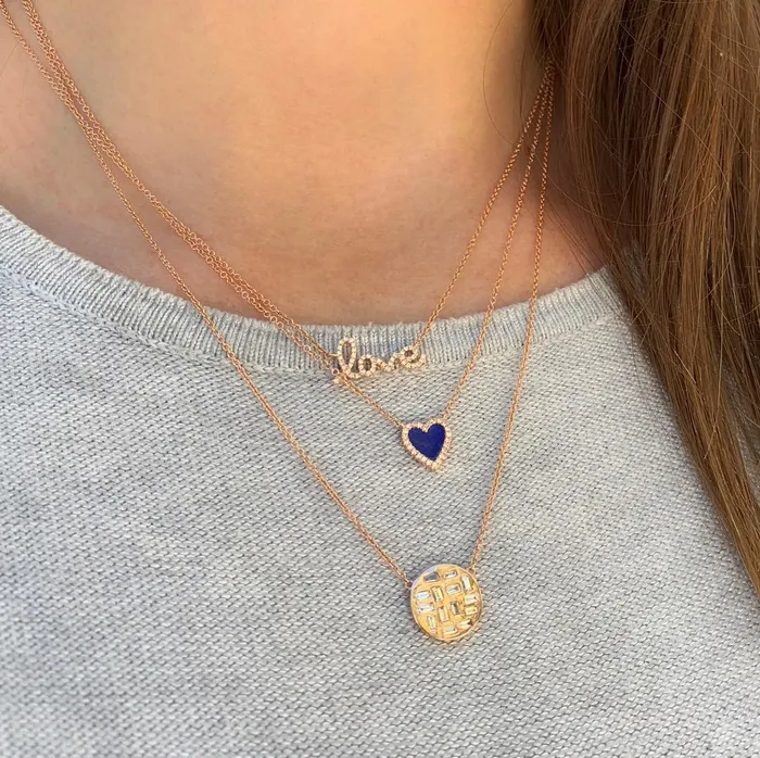 Script Love Necklace Alev Collection Necklaces