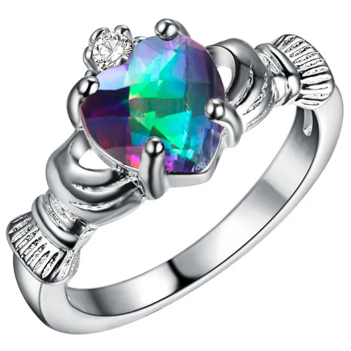 Silver Plated Blue Crystal Rings PJ166 sparklingselections Rings