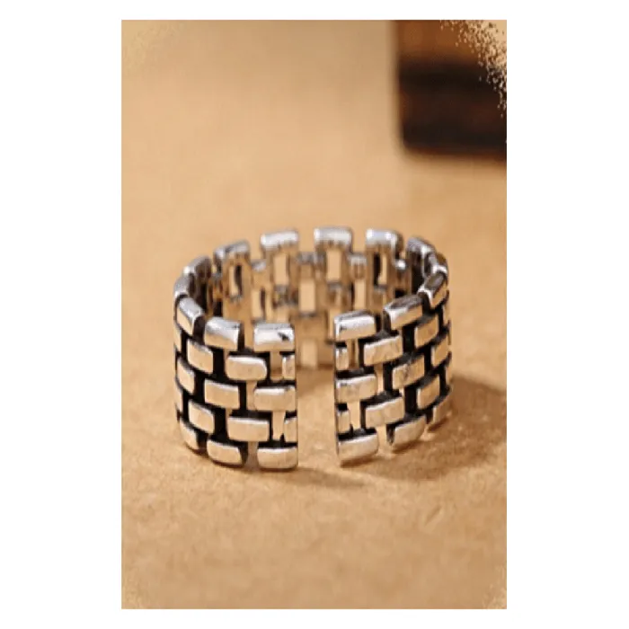 Silver Plated Watch Chain Opening Retro Tail RingResizable sparklingselections Rings Silver Plated Watch Chain Opening Retro Tail RingResizable sparklingselections Rings