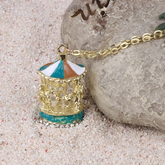 sparklingselections Merry Go Round Pendant Necklace for Women Necklaces sparklingselections Merry Go Round Pendant Necklace for Women Necklaces