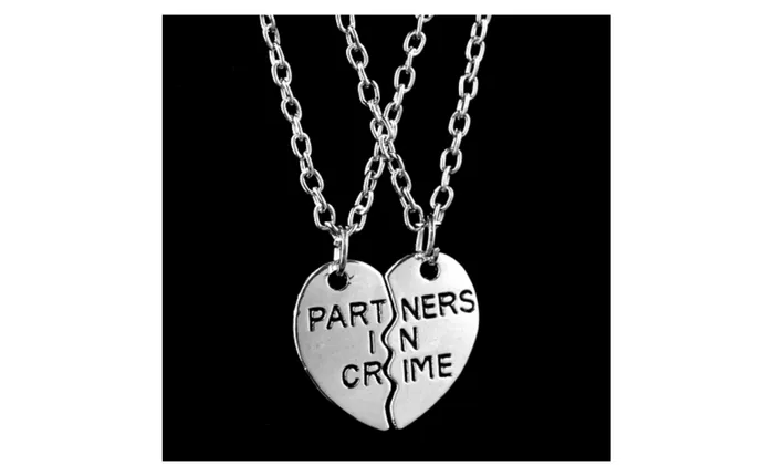 sparklingselections Necklaces Creative Letter Partners In Crime Half Heart Love Necklace For Girls sparklingselections Necklaces Creative Letter Partners In Crime Half Heart Love Necklace For Girls