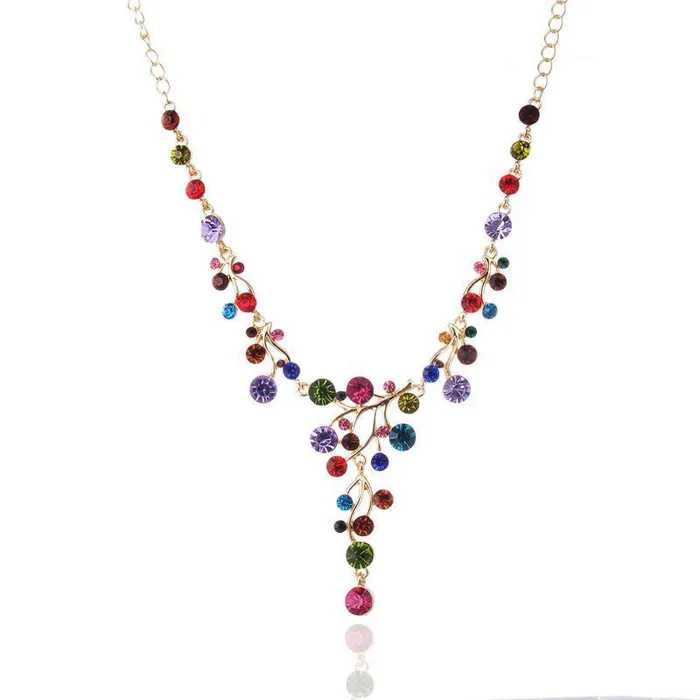 sparklingselections Necklaces Cute Colorful Full Crystal Statement Necklace for women sparklingselections Necklaces Cute Colorful Full Crystal Statement Necklace for women