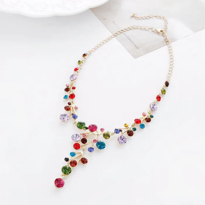 sparklingselections Necklaces Cute Colorful Full Crystal Statement Necklace for women sparklingselections Necklaces Cute Colorful Full Crystal Statement Necklace for women