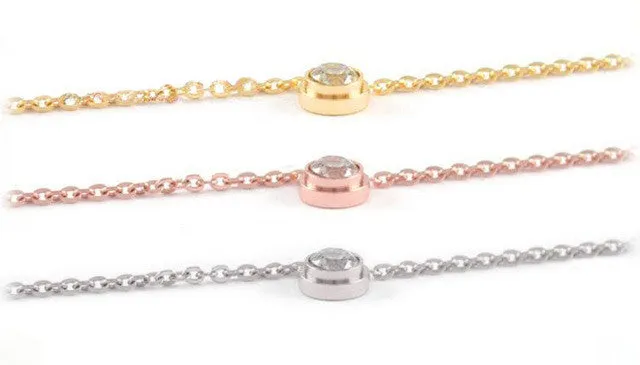 sparklingselections Necklaces Elegant Women Gold Pendant Necklace with AAA CZ Stone sparklingselections Necklaces Elegant Women Gold Pendant Necklace with AAA CZ Stone