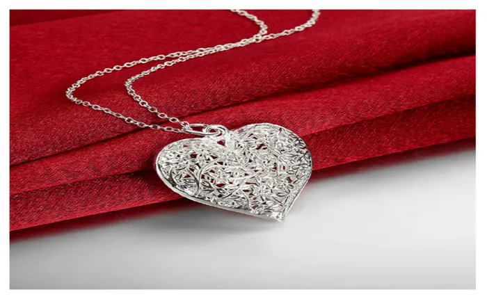 sparklingselections Necklaces Silver Plated Trendy Heart Pendant Necklaces Jewelryc sparklingselections Necklaces Silver Plated Trendy Heart Pendant Necklaces Jewelryc